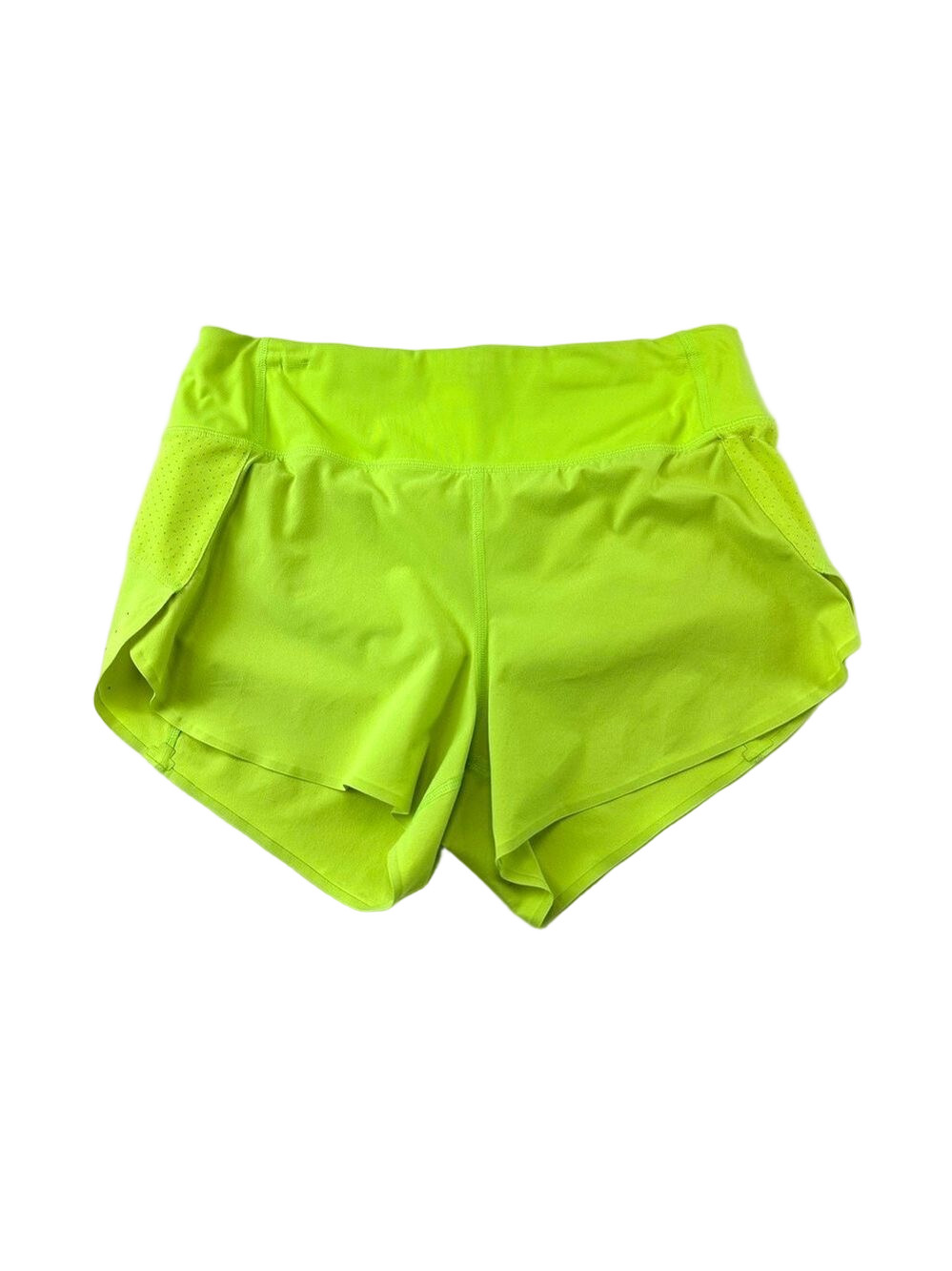 Athleta Run With It Shorts Neon Yellow Running Athletic Womens XS 3inch